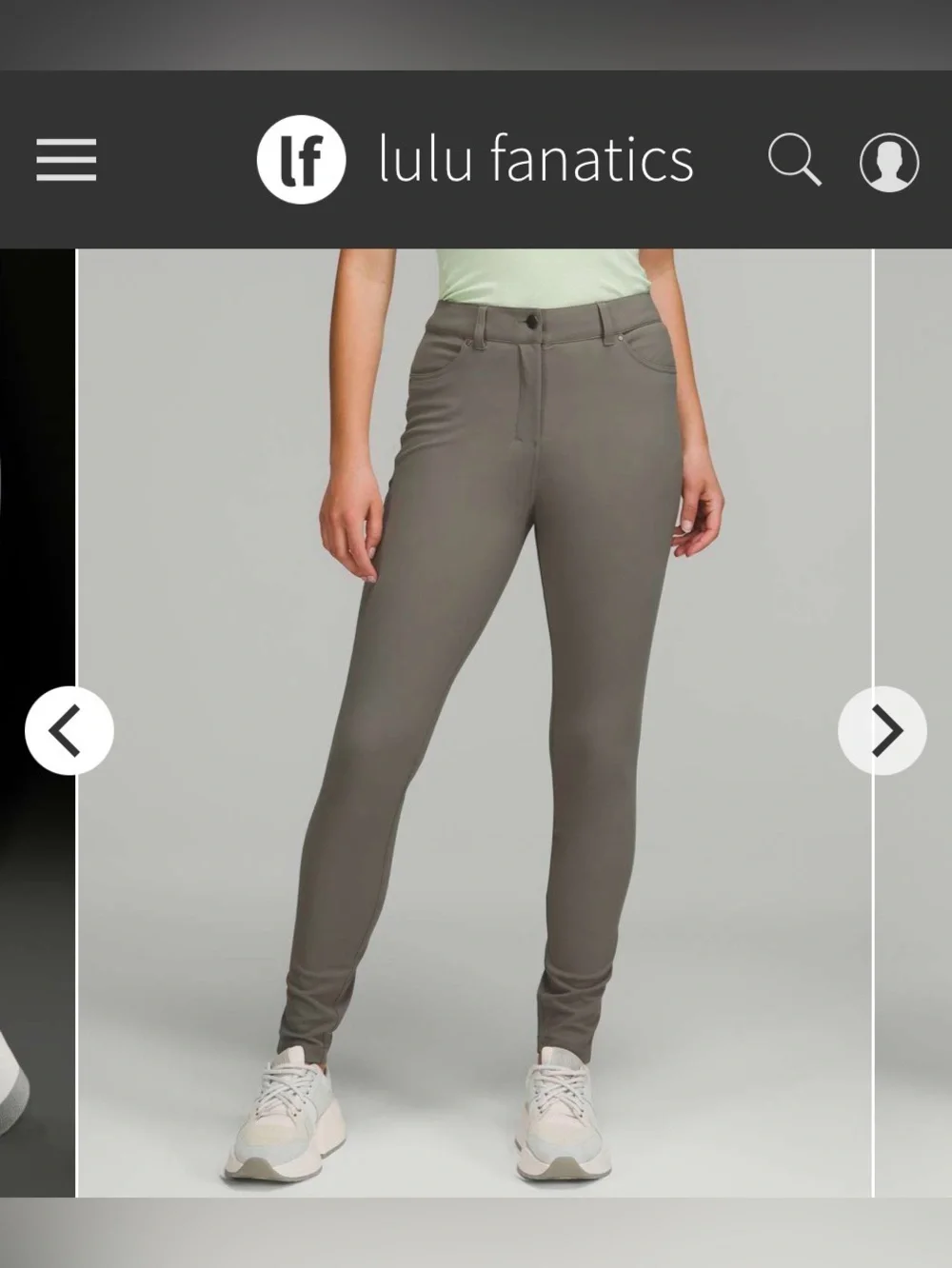 lululemon athletica Slim High-Rise Skinny Pants — Grey Sage